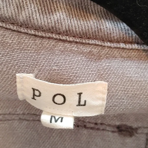 POL Mauve Washed Button-Up Shacket - Picture 2 of 3